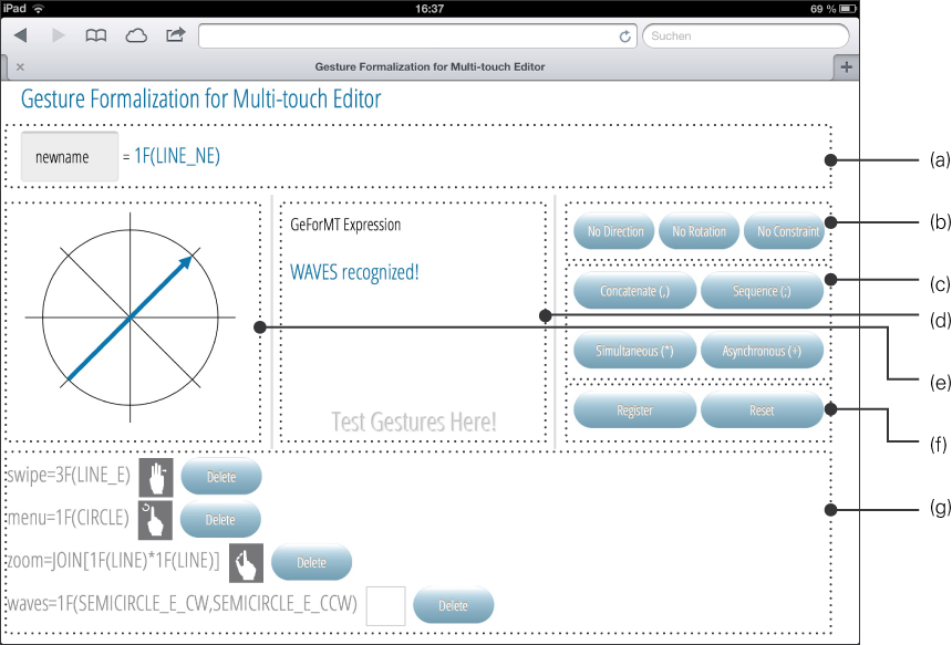 Explanation for the Gesture Editor